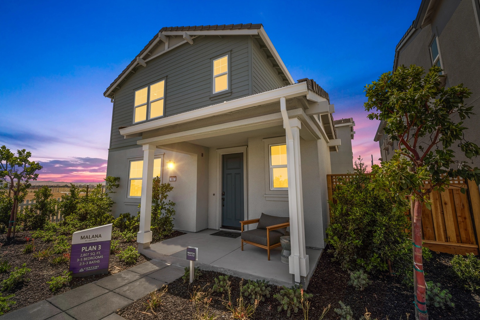 Century Communities' Malana model home exterior in Mountain House, CA