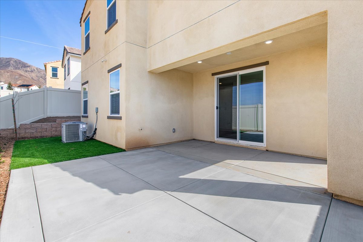 A house with a back yard.