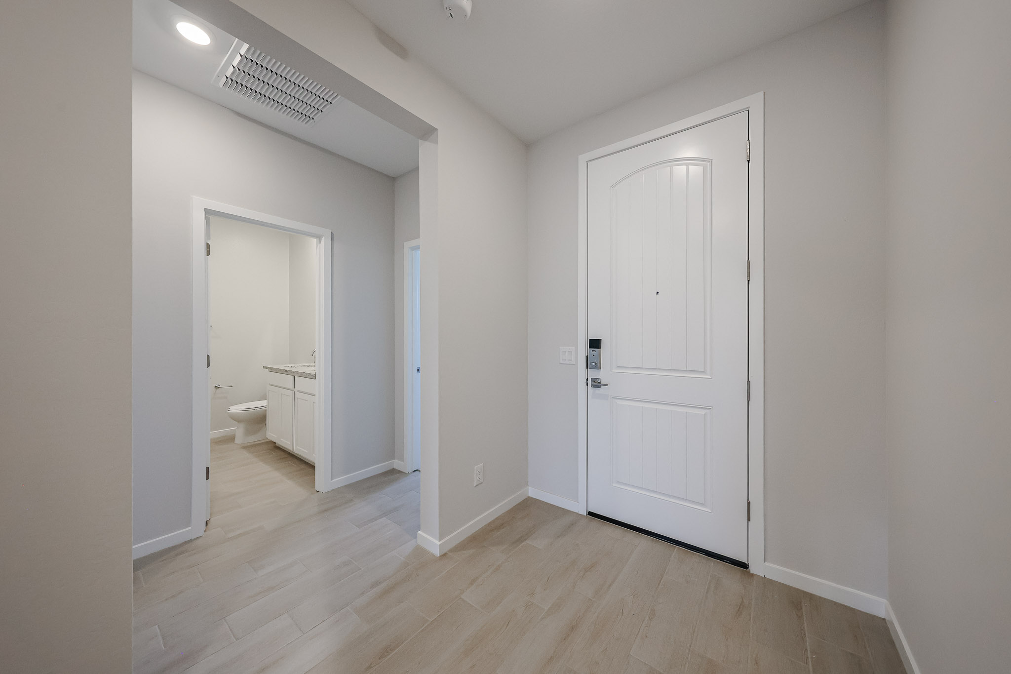 A room with white walls.