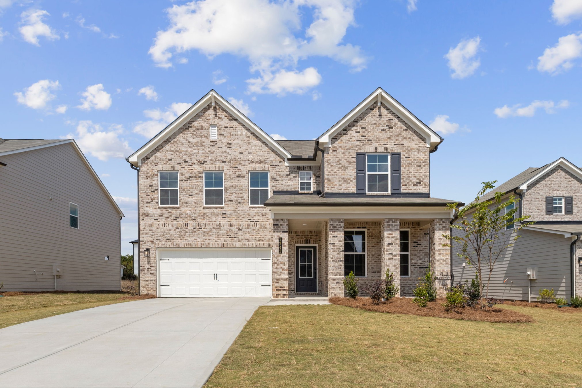 A large brick house.