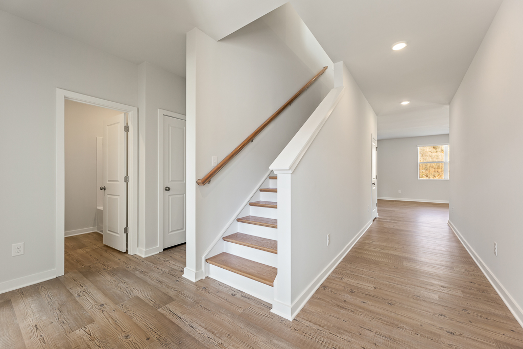 A staircase in a house.