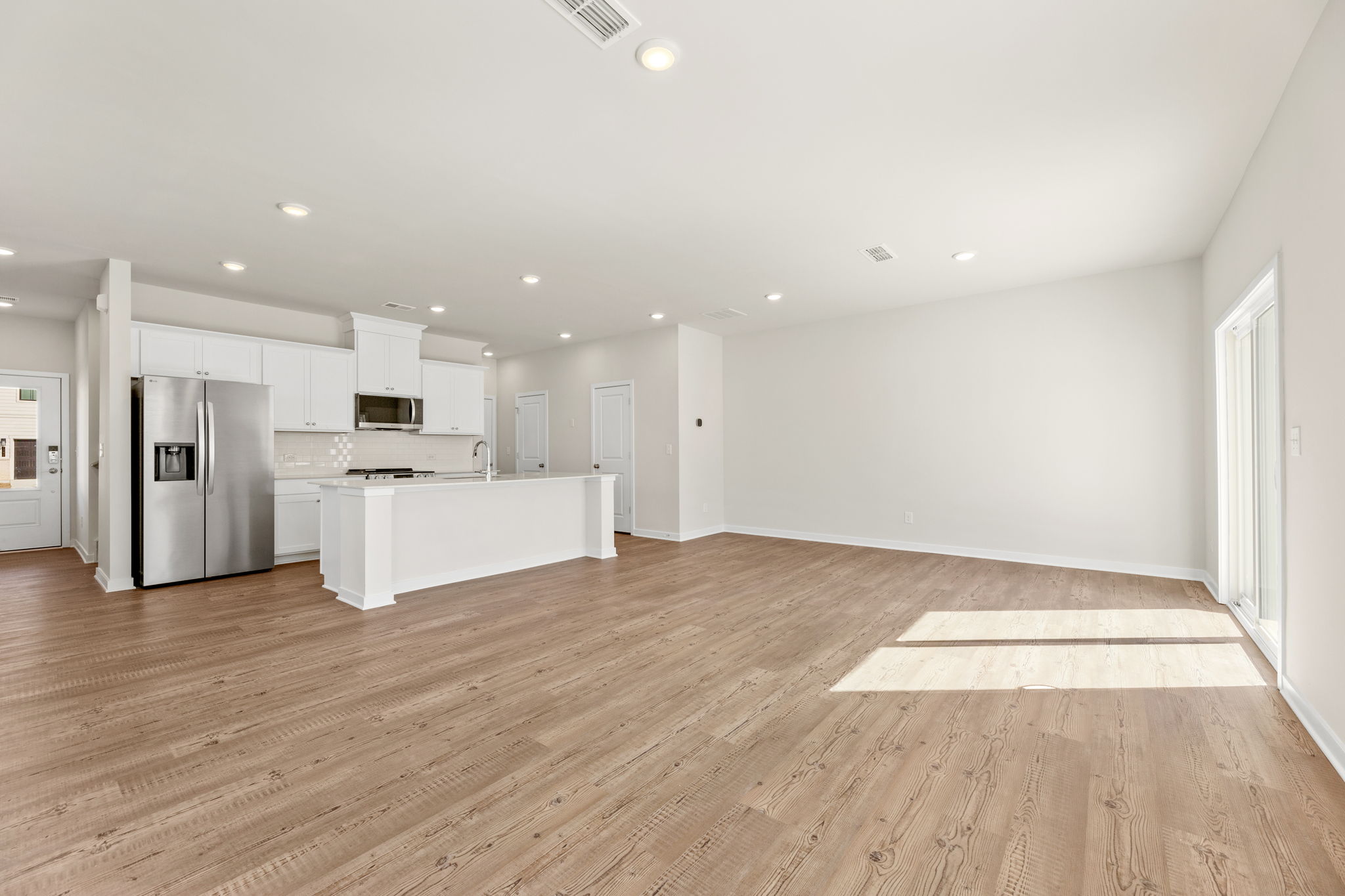A large empty kitchen.