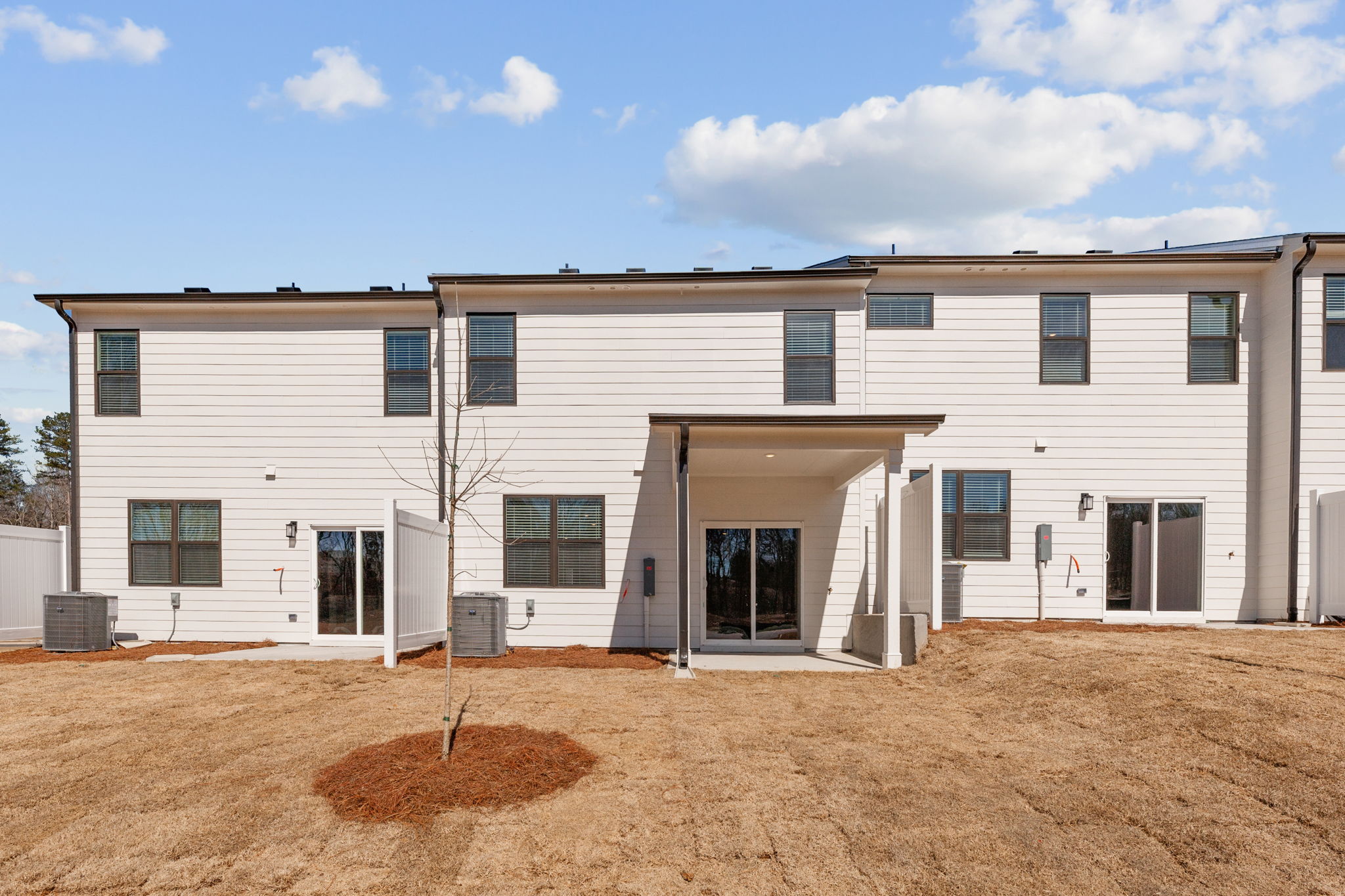 A building with a few windows.