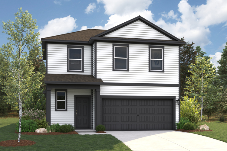 A house with a garage.