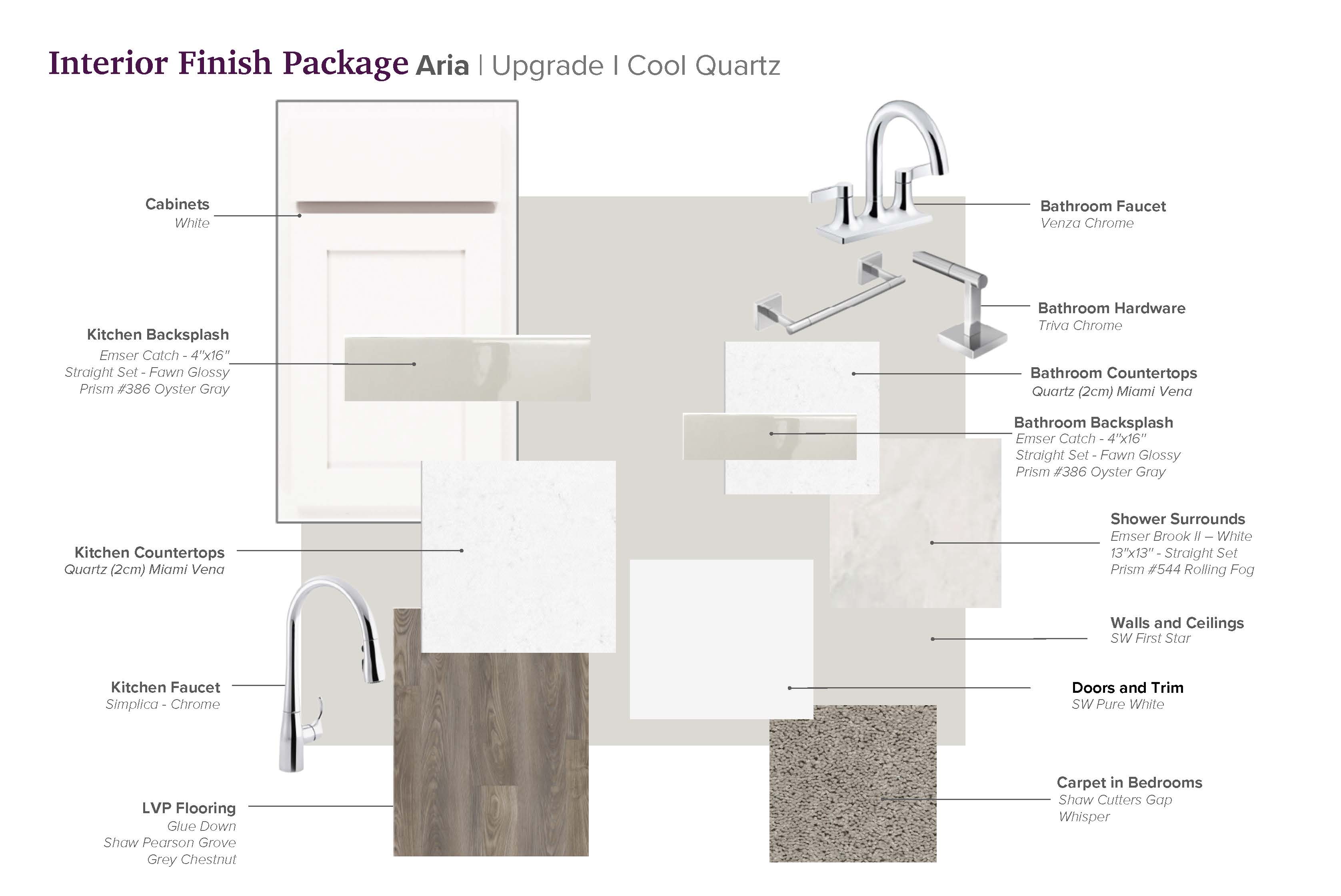 SA Interior Packages Aria Upgrade - Cool - White Cab - Quartz Miami Vena