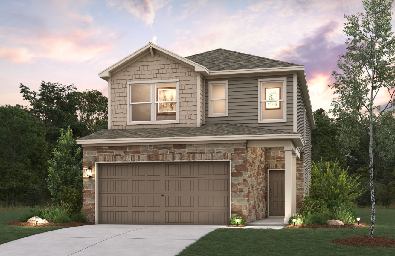 A house with a garage.
