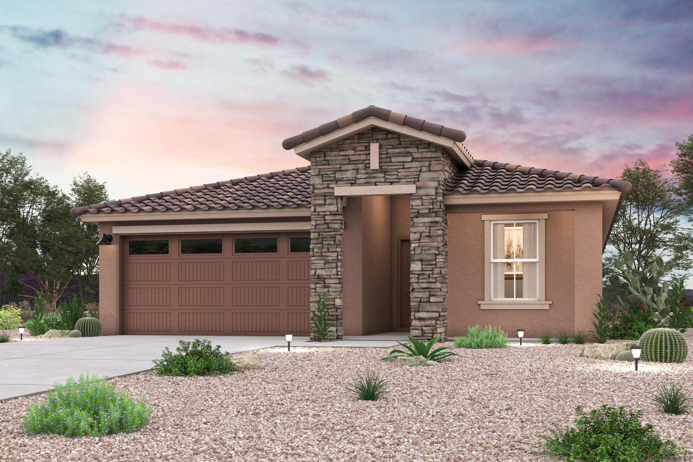 A house with a large front yard.