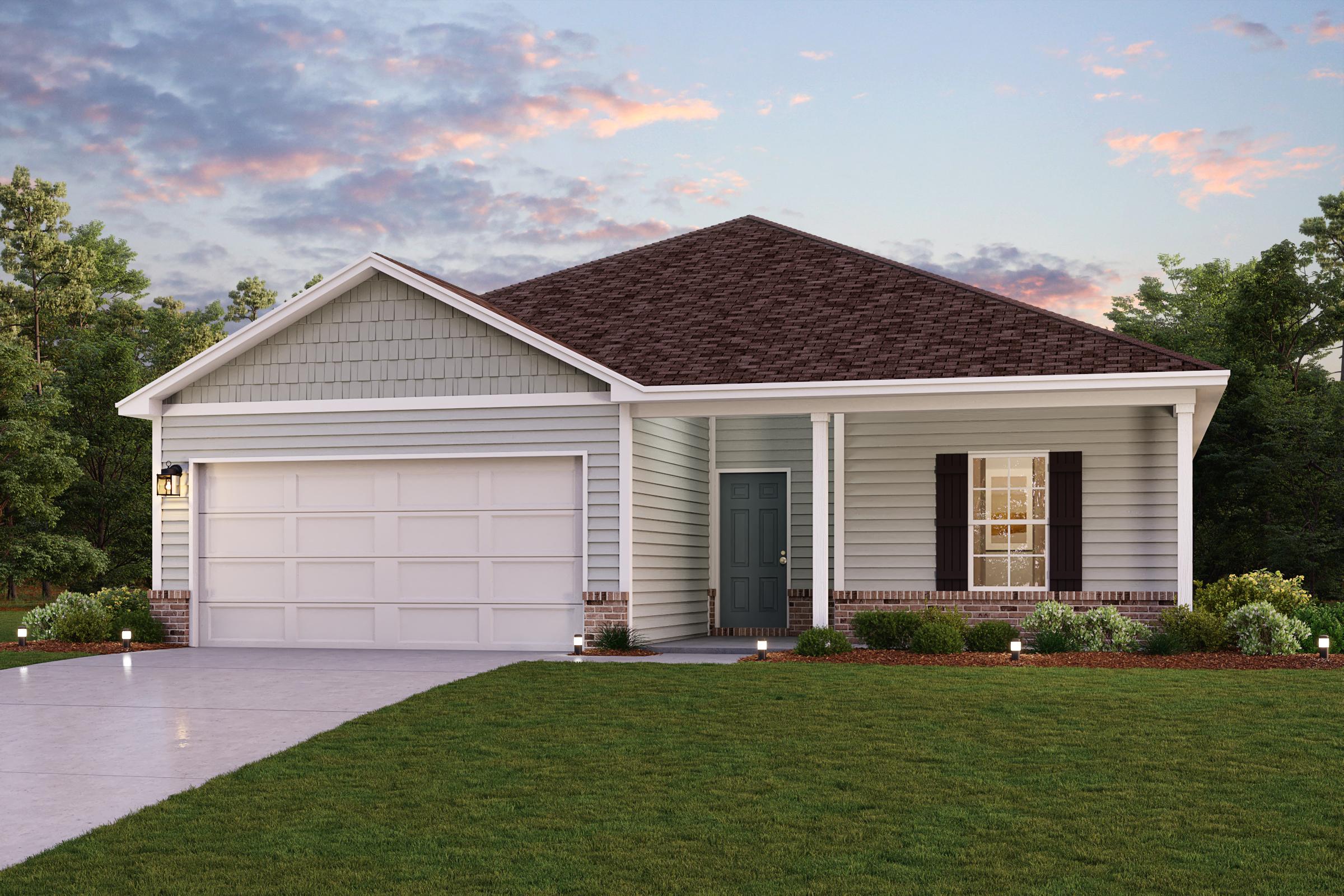 A house with a garage.